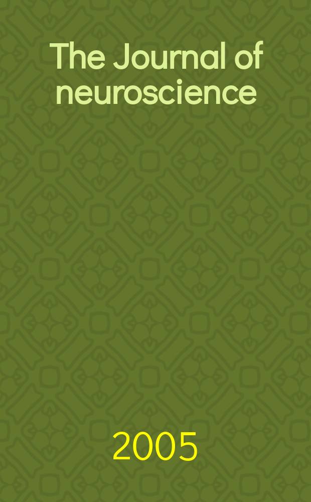 The Journal of neuroscience : The official journal of the Society for neuroscience. Vol. 25, № 37