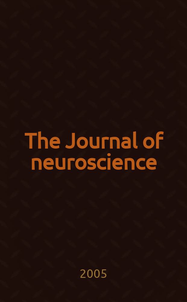 The Journal of neuroscience : The official journal of the Society for neuroscience. Vol. 25, № 41