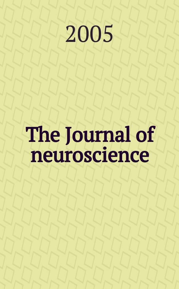 The Journal of neuroscience : The official journal of the Society for neuroscience. Vol. 25, № 50