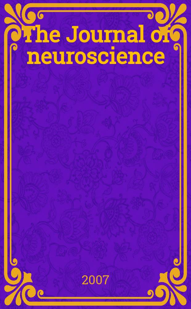The Journal of neuroscience : The official journal of the Society for neuroscience. Vol. 27, № 46