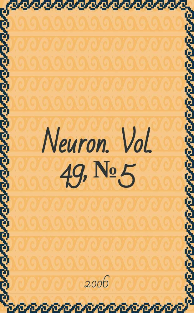 Neuron. Vol. 49, № 5