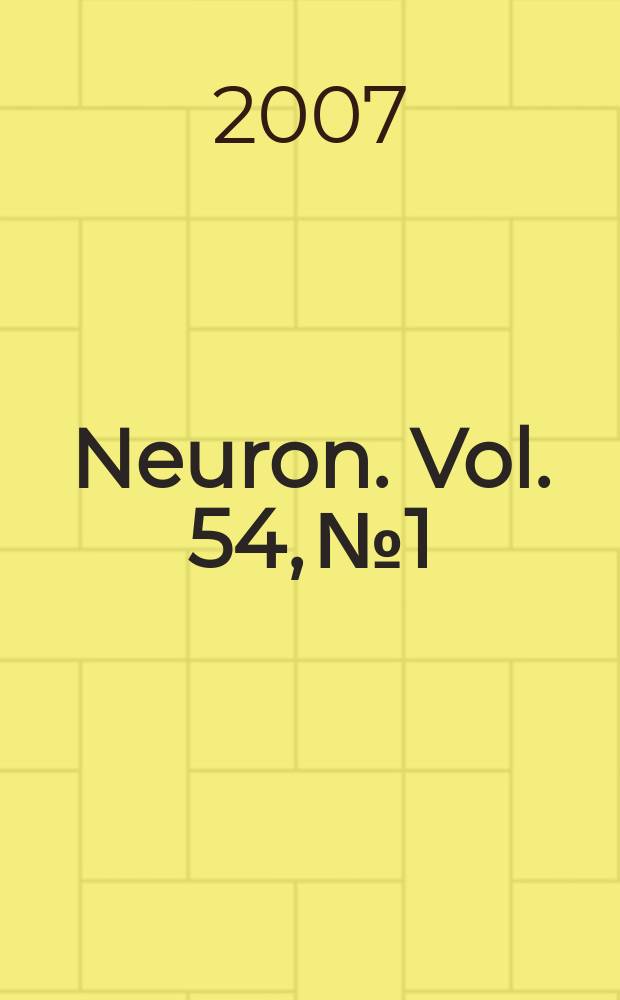 Neuron. Vol. 54, № 1