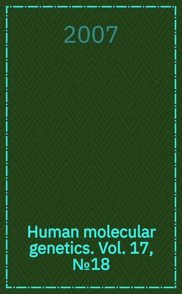 Human molecular genetics. Vol. 17, № 18