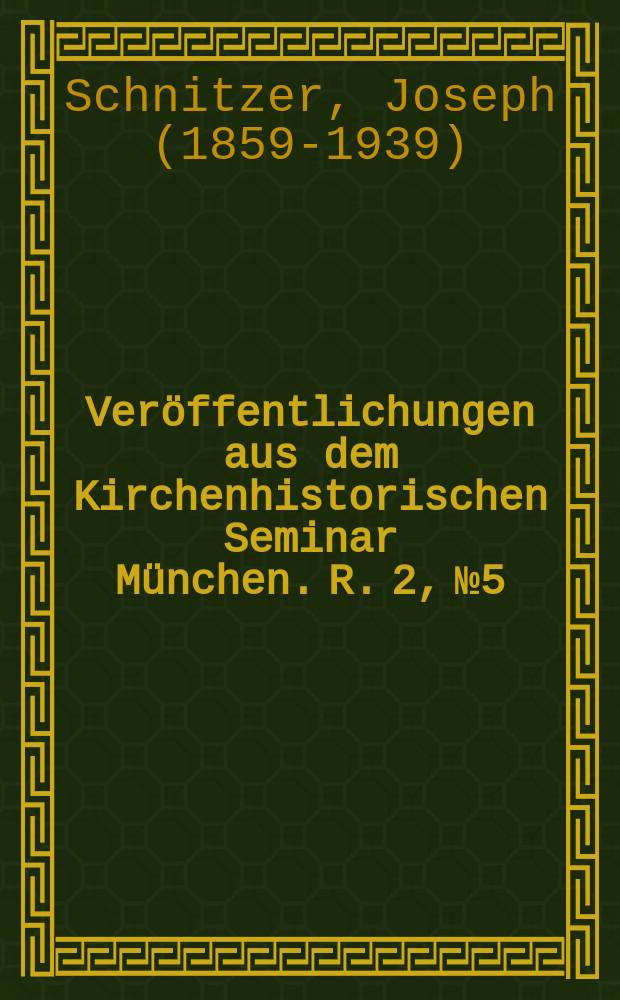 Veröffentlichungen aus dem Kirchenhistorischen Seminar München. R. 2, № 5 : Quellen und Forschungen zur Geschichte Savonarolas = Источники и исследования по истории Савонаролы