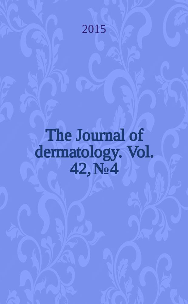 The Journal of dermatology. Vol. 42, № 4