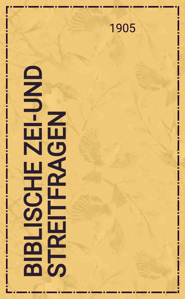Biblische Zeit- und Streitfragen : zur Aufklärung der Gebildeten. Ser. 1, H. 4 : Das Johannesevangelium und die Synoptischen Evangelien = Евангелие от Иоанна как синоптическое Евангелие