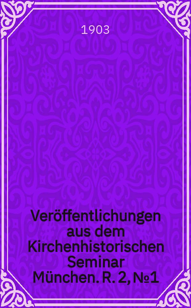 Veröffentlichungen aus dem Kirchenhistorischen Seminar München. R. 2, № 1 : Das Institut der Chorbischöfe im Orient = Институт хоральных епископов на Востоке