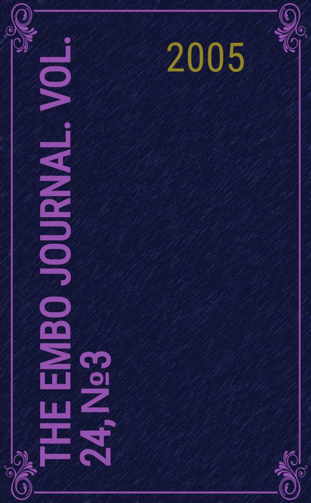 The EMBO journal. Vol. 24, № 3