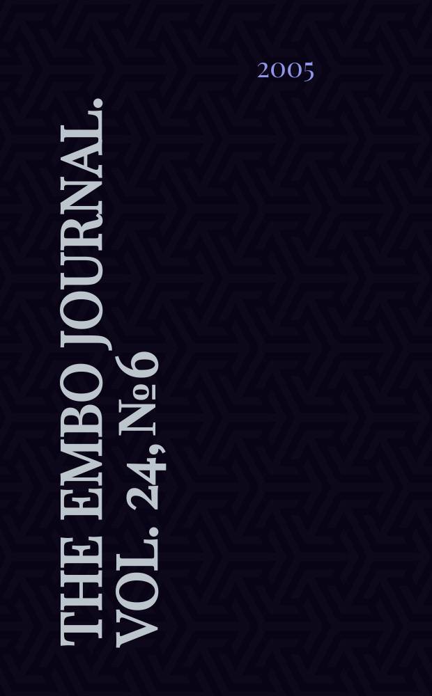 The EMBO journal. Vol. 24, № 6