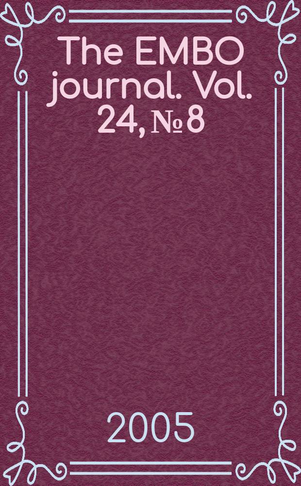 The EMBO journal. Vol. 24, № 8