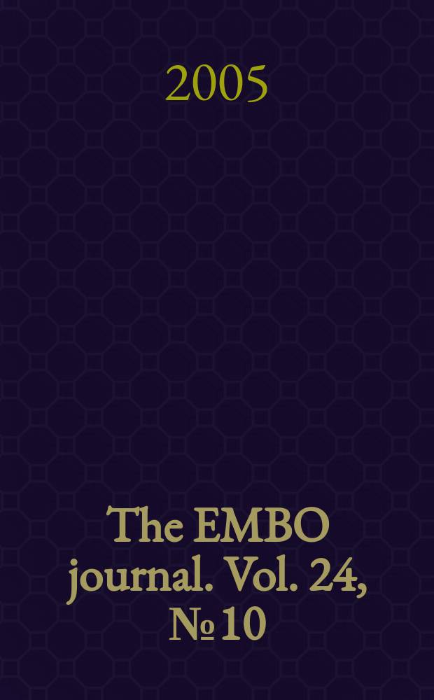 The EMBO journal. Vol. 24, № 10