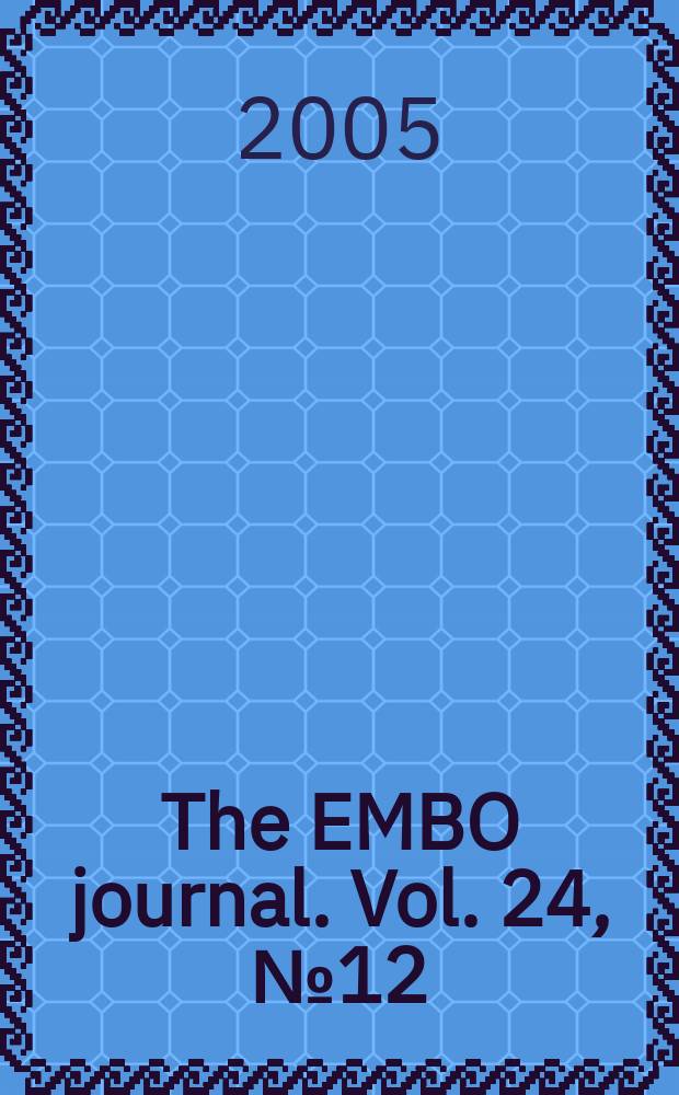 The EMBO journal. Vol. 24, № 12