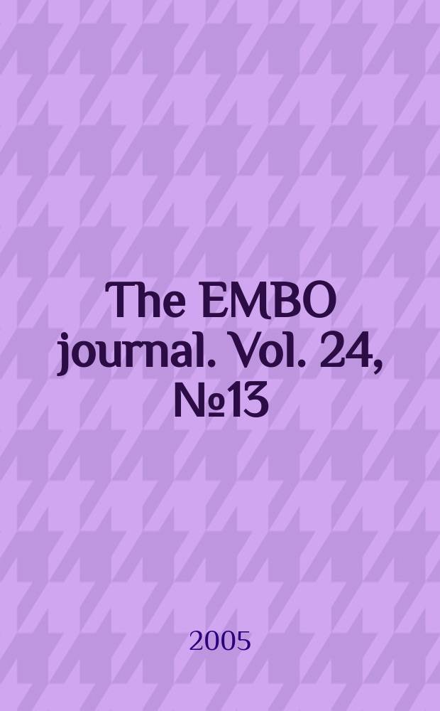 The EMBO journal. Vol. 24, № 13