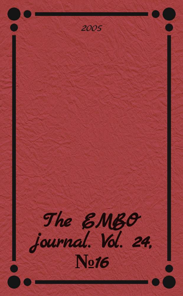 The EMBO journal. Vol. 24, № 16