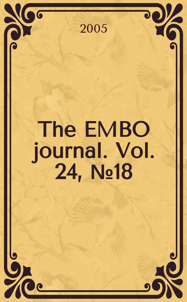 The EMBO journal. Vol. 24, № 18