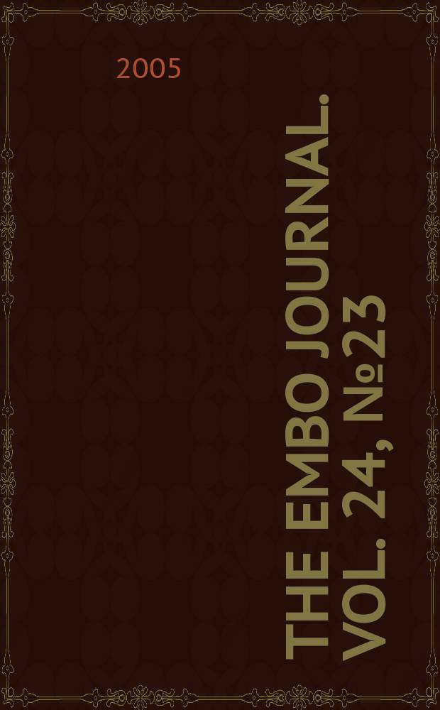 The EMBO journal. Vol. 24, № 23