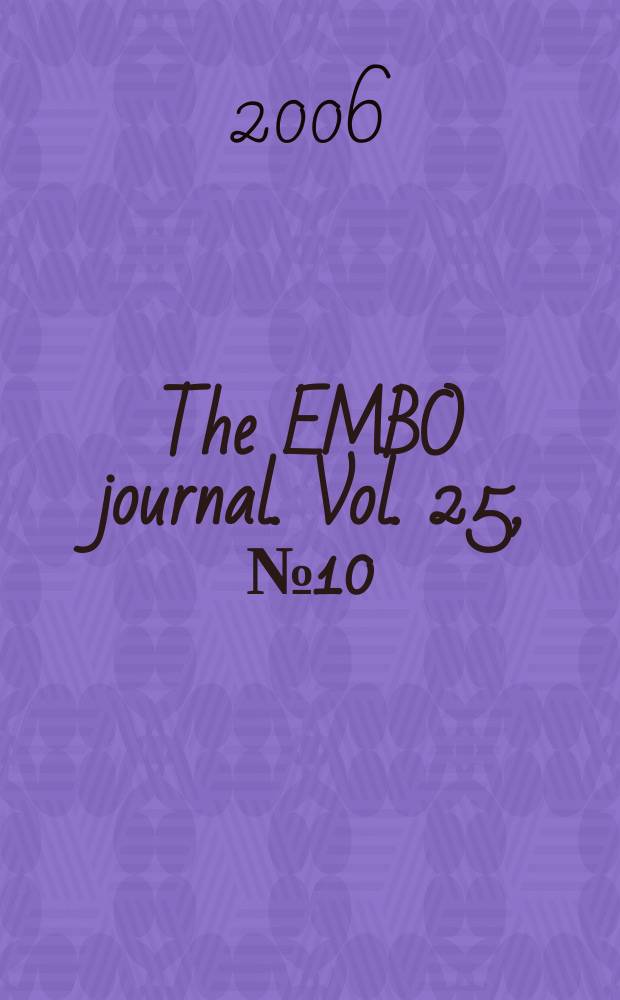 The EMBO journal. Vol. 25, № 10