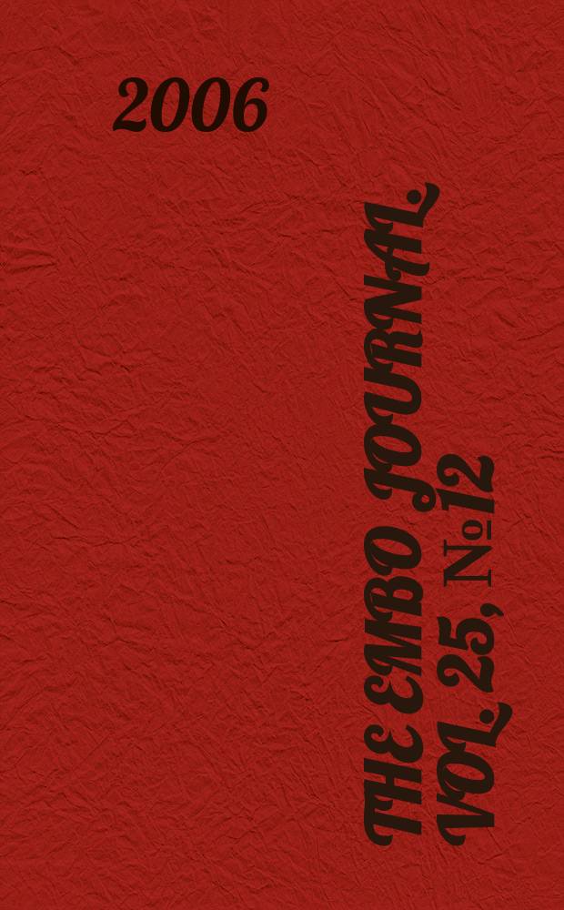 The EMBO journal. Vol. 25, № 12