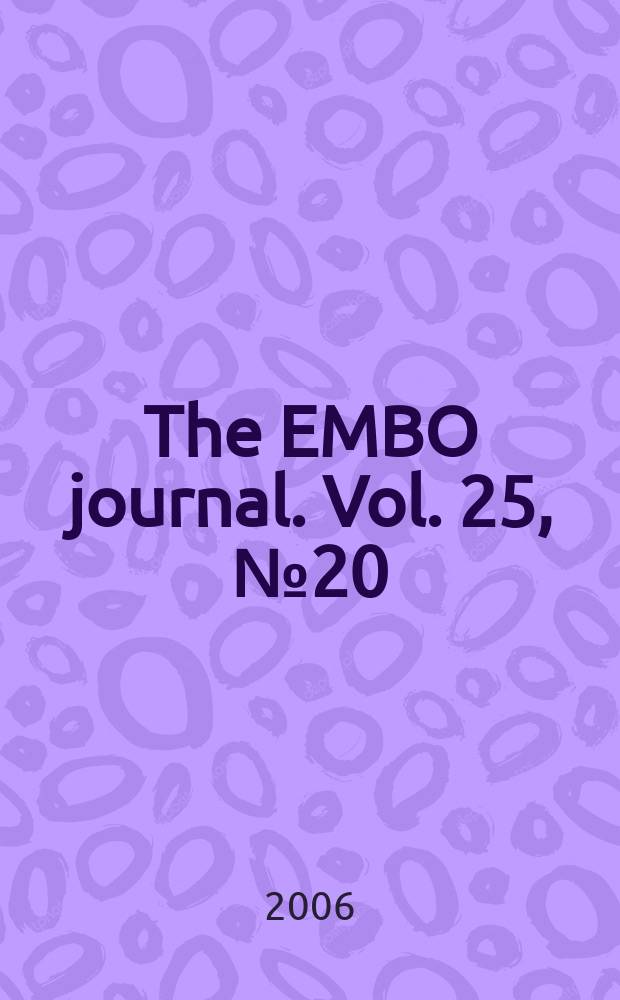 The EMBO journal. Vol. 25, № 20