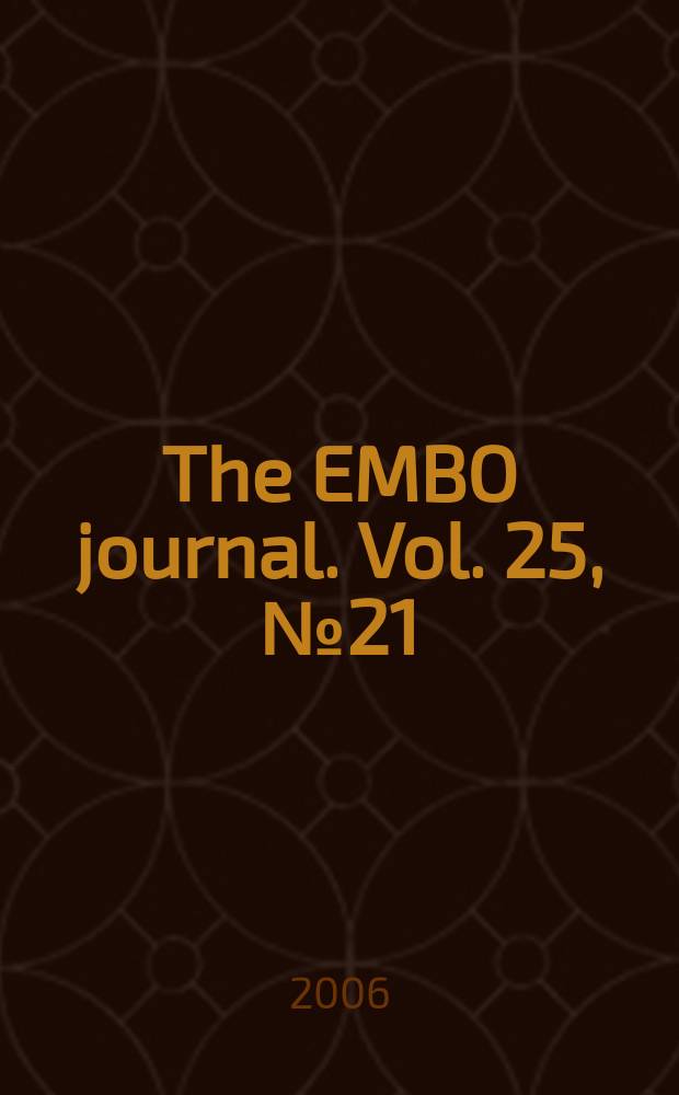 The EMBO journal. Vol. 25, № 21