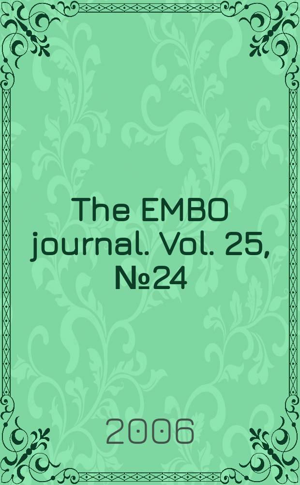 The EMBO journal. Vol. 25, № 24