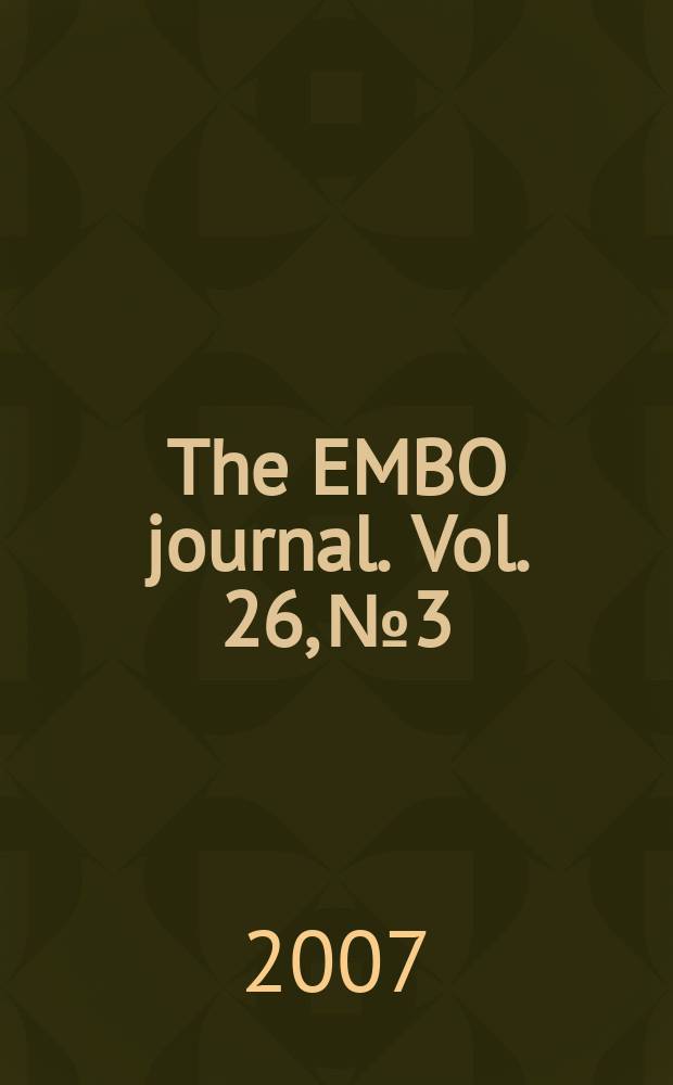 The EMBO journal. Vol. 26, № 3
