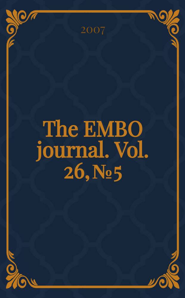 The EMBO journal. Vol. 26, № 5