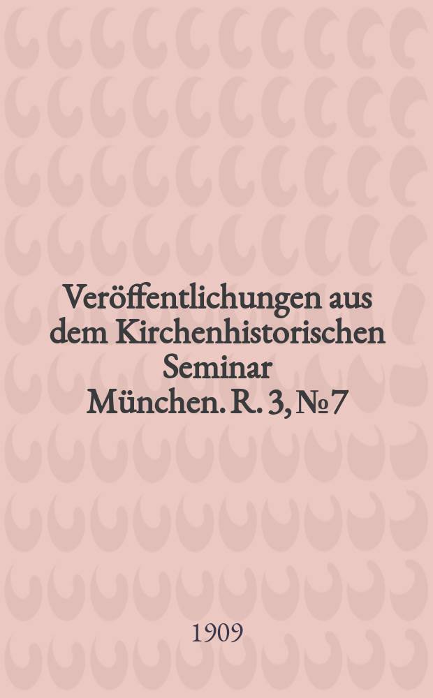 Veröffentlichungen aus dem Kirchenhistorischen Seminar München. R. 3, № 7 : Die Laienbeicht im Mittelalter = Самодеятельная исповедь в средние века