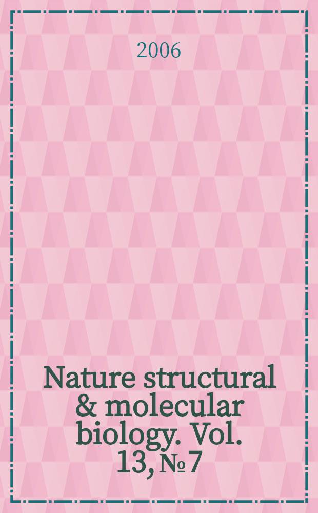 Nature structural & molecular biology. Vol. 13, № 7