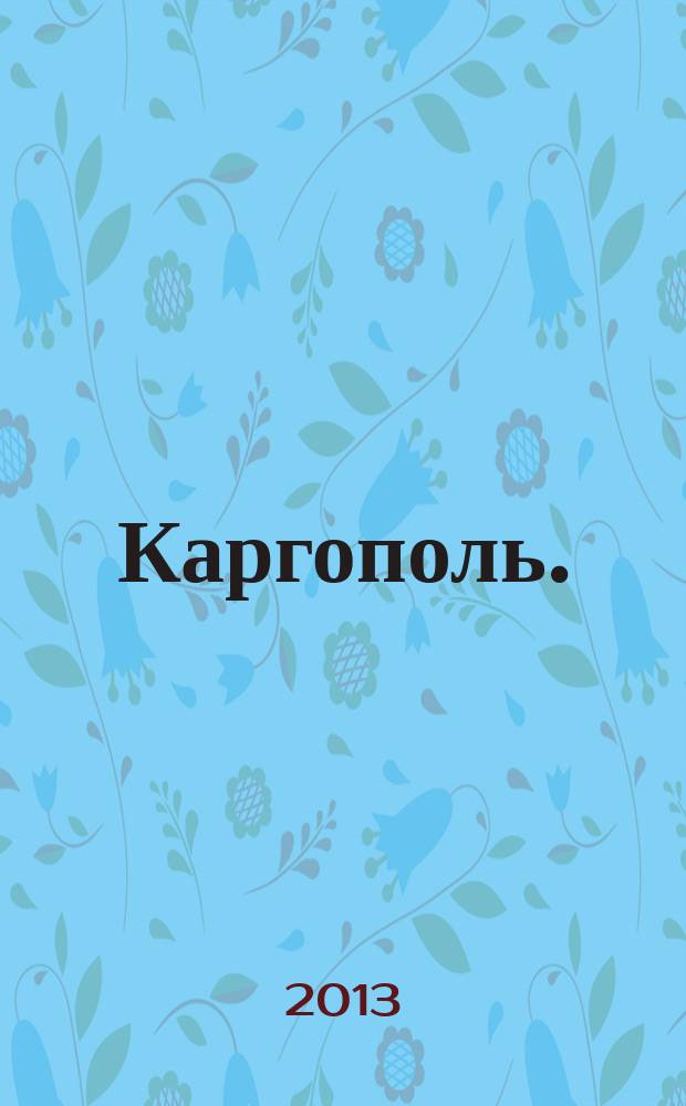 Каргополь.