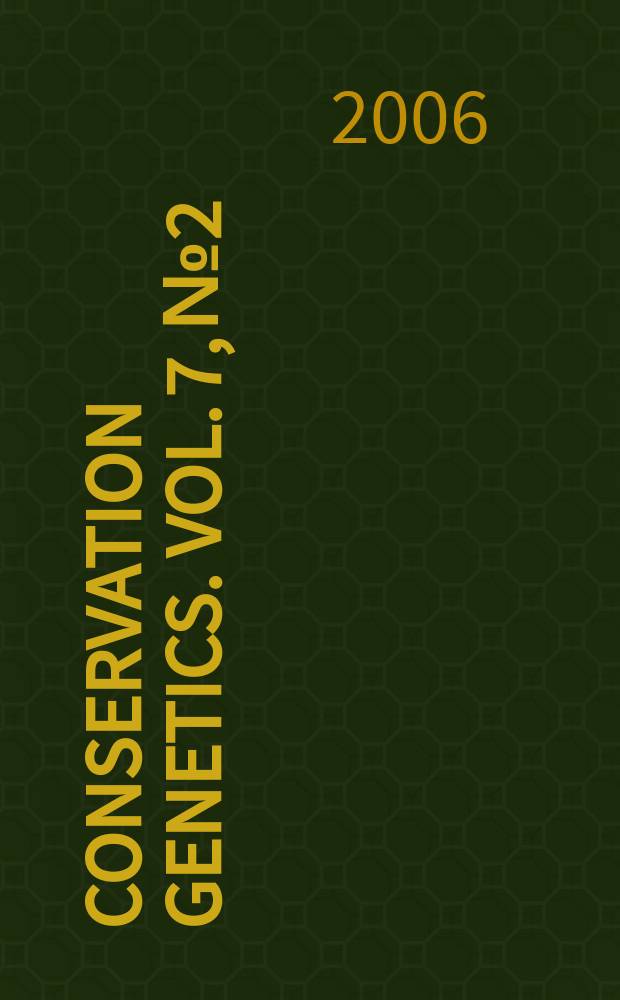 Conservation genetics. Vol. 7, № 2
