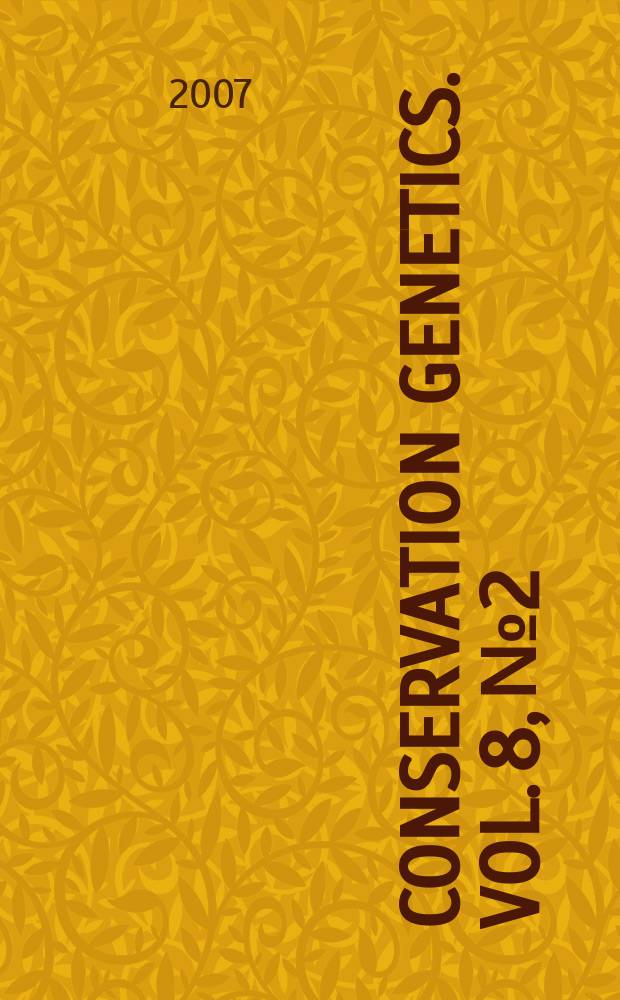 Conservation genetics. Vol. 8, № 2