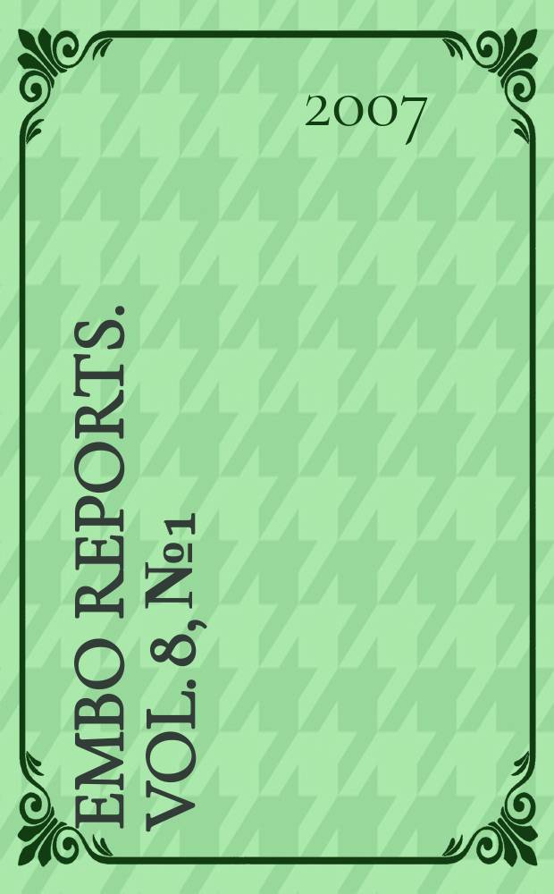 EMBO reports. Vol. 8, № 1