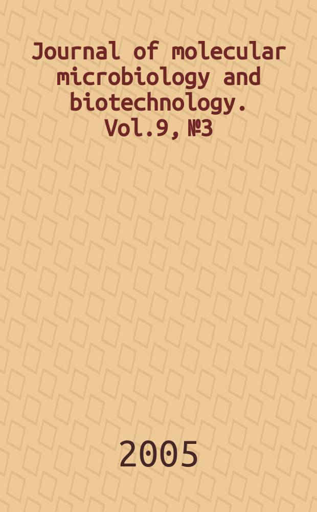 Journal of molecular microbiology and biotechnology. Vol.9, №3/4 : Ser/Thr/Tyr protein phosphorylation in bacteria