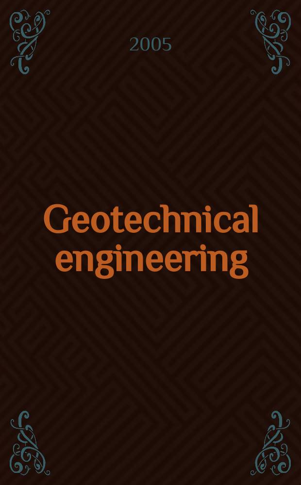 Geotechnical engineering : Proc. of the Institution of civil engineers. Vol.158, Iss.2