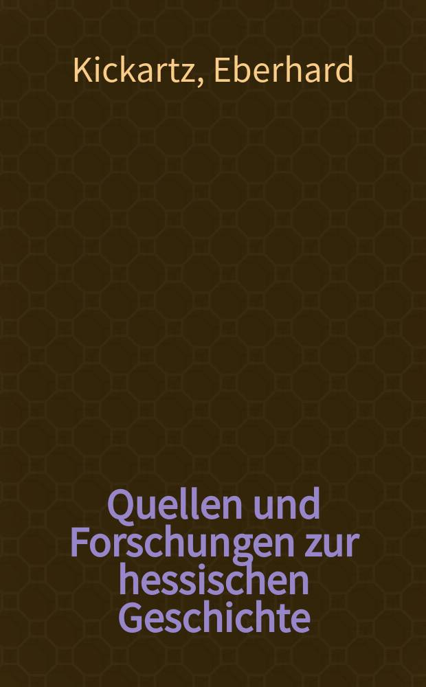 Quellen und Forschungen zur hessischen Geschichte : "Der Rote Becker" = "Красный Беккер"