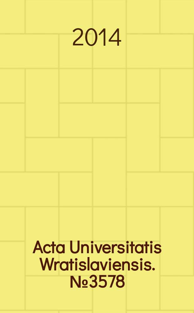 Acta Universitatis Wratislaviensis. № 3578 : Wyraz i zdanie w językach słowiańskich = Слово и предложение в славянских языках