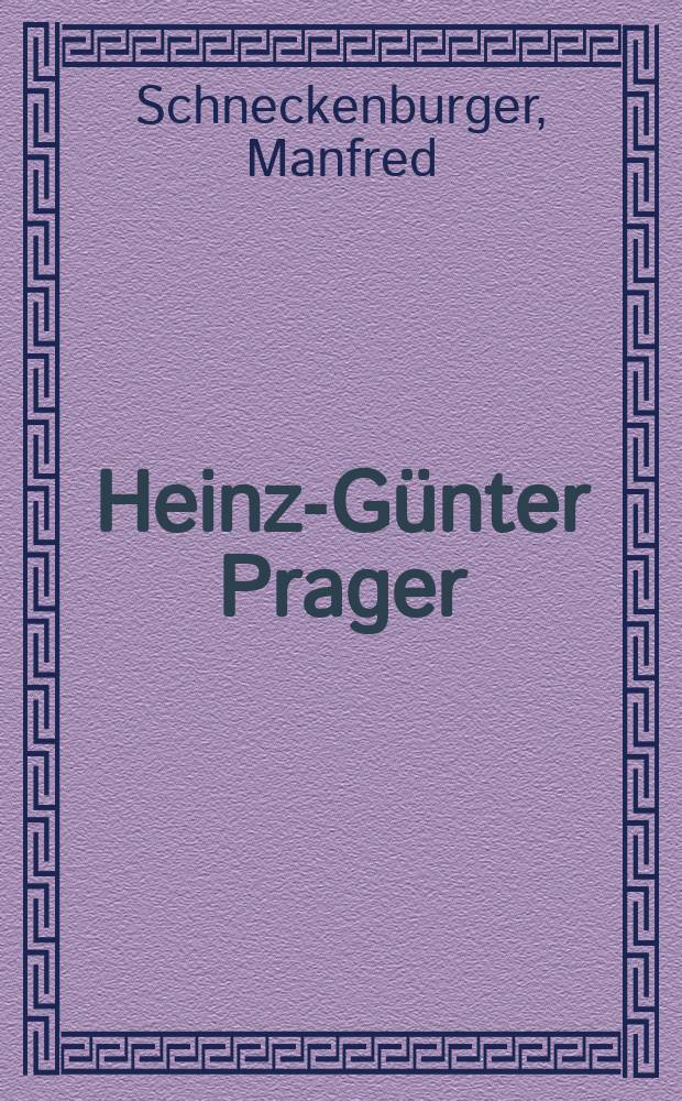Heinz-Günter Prager : Zeichnungen, 1971-1993 : Katalog der Ausstellung, Städtisches Museum Schloβ Morsbroich, Leverkusen, 30. Januar bis 20. März etc. = Хайнц-Гюнтер Прагер