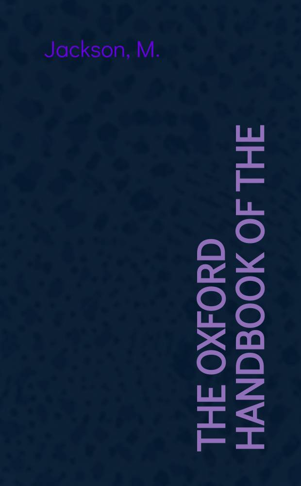 The Oxford handbook of the
