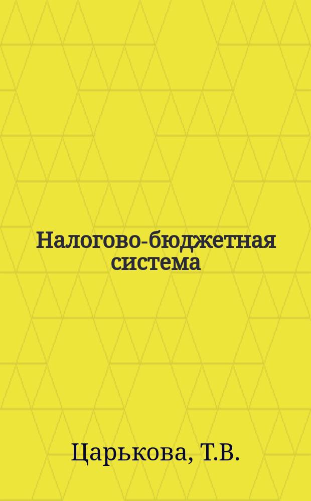 Налогово-бюджетная система : электронный курс : электронное учебно-методическое пособие