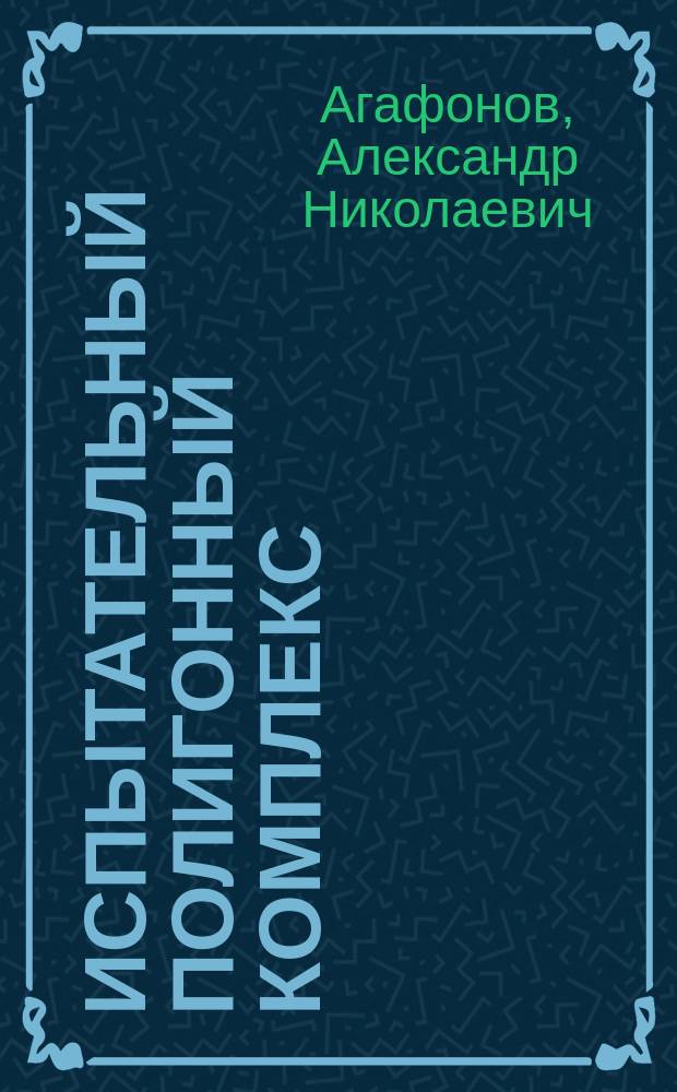 Испытательный полигонный комплекс: теория и практика стратегического управления : монография
