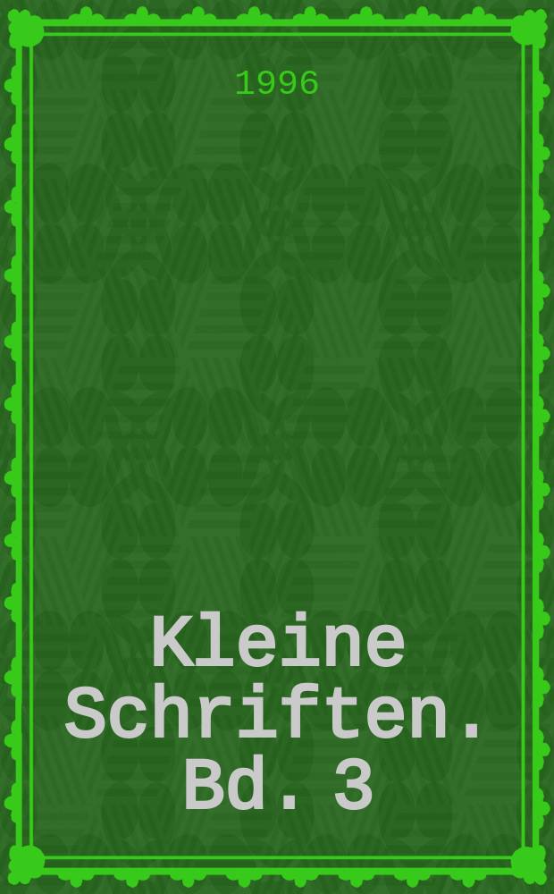 Kleine Schriften. Bd. 3 = Сын человеческий и Сын Божий