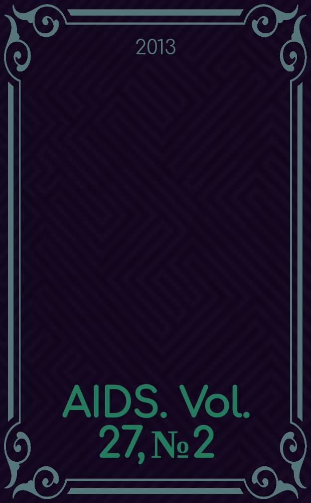 AIDS. Vol. 27, № 2