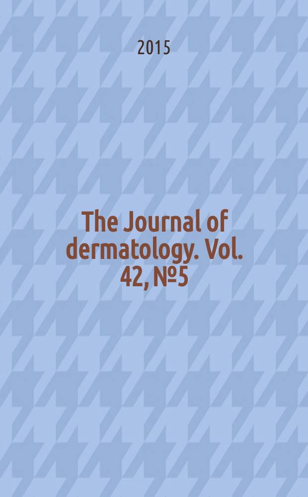 The Journal of dermatology. Vol. 42, № 5
