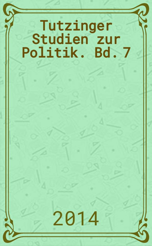 Tutzinger Studien zur Politik. Bd. 7 : Direkte Demokratie = Прямая демократия: анализ в международном сравнении