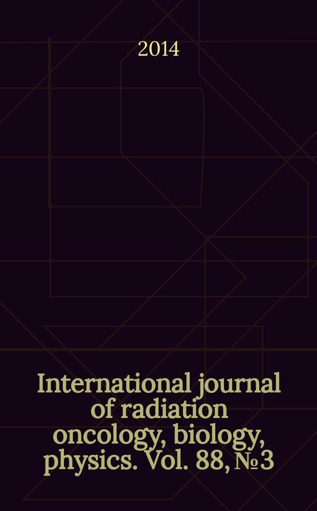 International journal of radiation oncology, biology, physics. Vol. 88, № 3