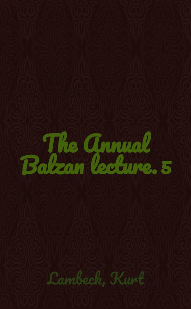 The Annual Balzan lecture. 5 : Of moon and land, ice and strand = От Луны и Земли, льда и берега