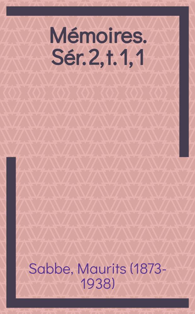 M&eacute;moires. S&eacute;r. 2, t. 1, 1 : Het leven en de werken van Michiel de Swaen = Жизнь и творчество Михила де Свана