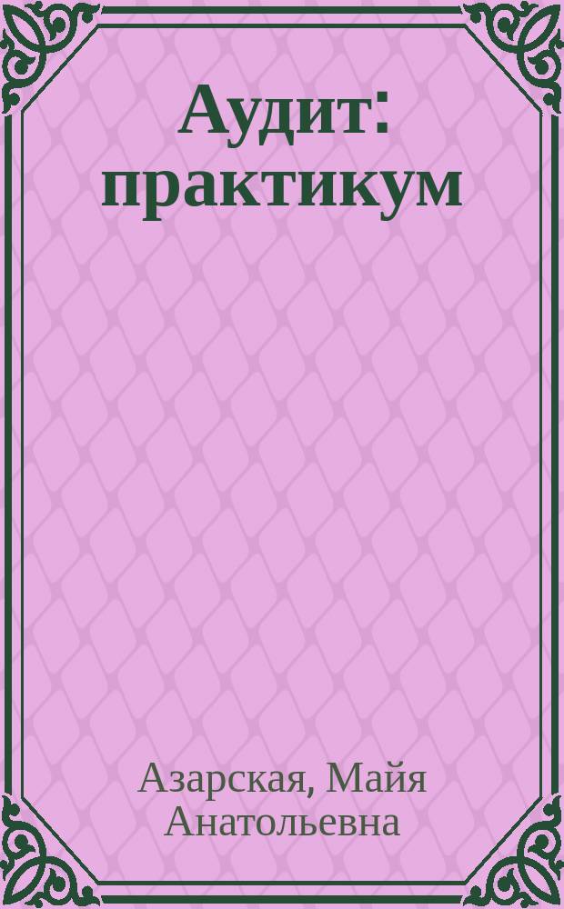 Аудит : практикум