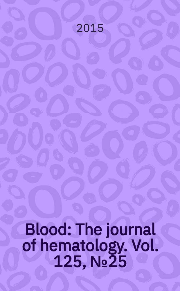 Blood : The journal of hematology. Vol. 125, № 25